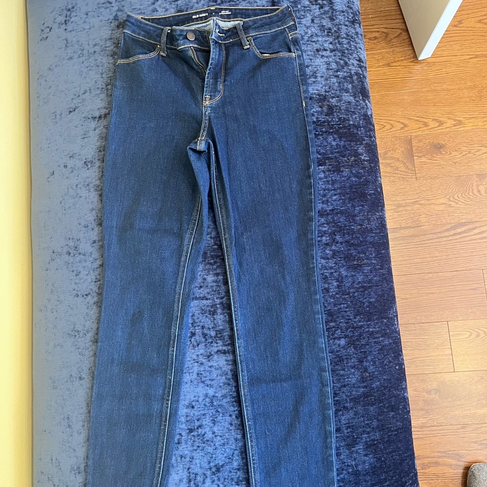 Old Navy Dark Blue High-Rise Skinny Jeans